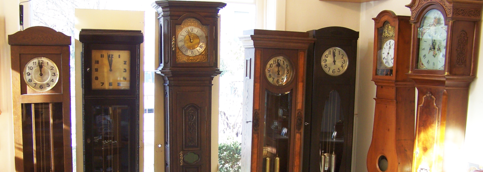 Standuhr Bodenstanduhr Uhr Belgisch um 1850 aus Eiche (6285